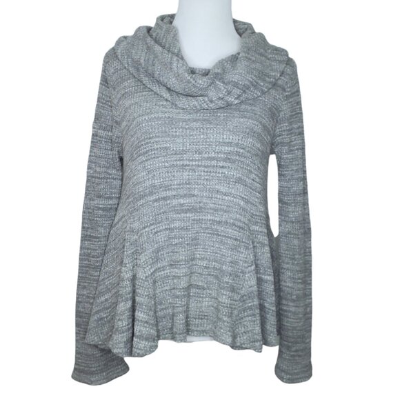 Anthropologie Postmark Sweater Size Small Thermal Waffle Knit Cowl Neck Flowy - Picture 1 of 6